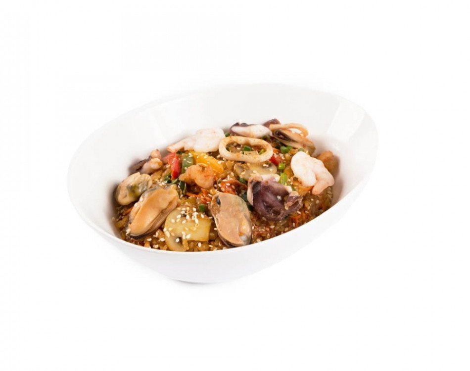 Рис Wok з морепродуктами